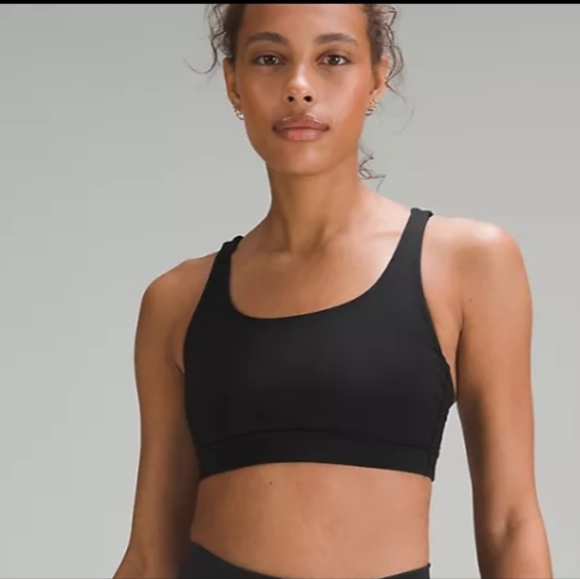 Lululemon Brand-Black Strappy Energy Bra- Medium A-DD- Size 6 - Picture 3 of 8